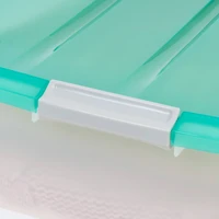 IRIS® 50qt. Mint Green & Clear Underbed Storage Box with Latching Lid