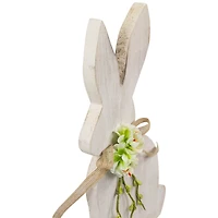 11.25" Distressed Rabbit Silhouette Easter Décor
