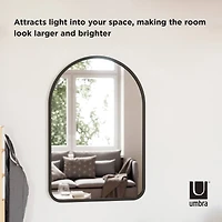 Umbra 36" Black Hubba Arched Mirror 