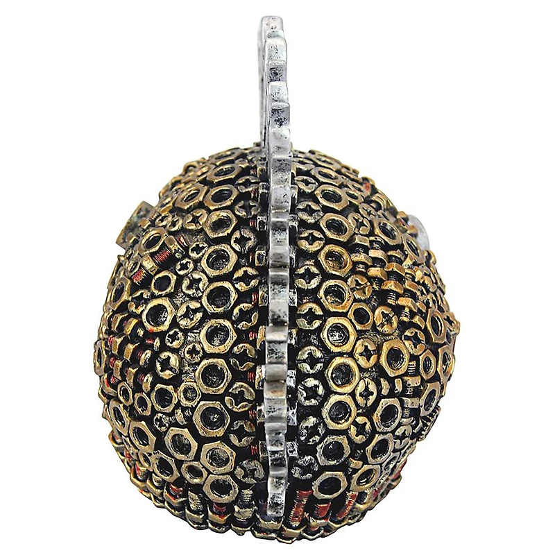 Design Toscano 5.5" Gear Head Nuts & Bolts Motor Skull Statue