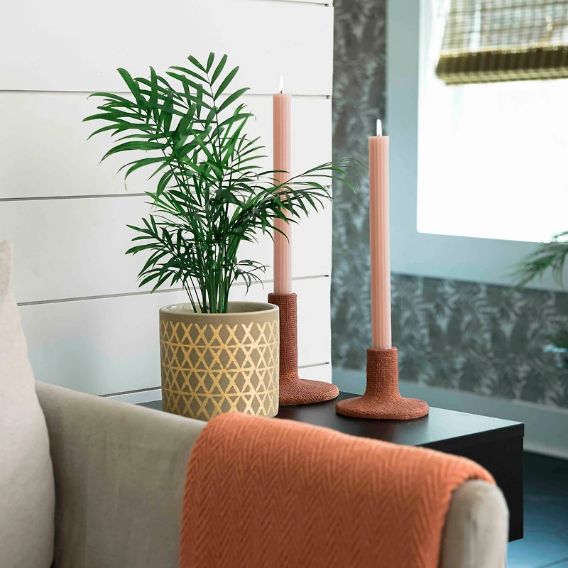 Hello Honey® Gold Stoneware Pots with Geometric Pattern Set