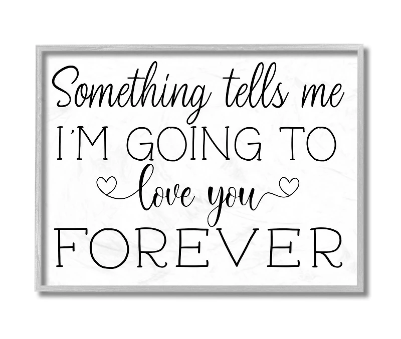 Stupell Industries Love You Forever Quote Wall Art in Frame