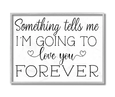 Stupell Industries Love You Forever Quote Wall Art in Frame