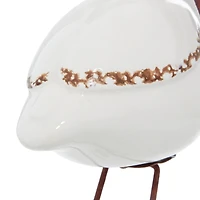 White Stoneware Coastal Birds Sculpture Set