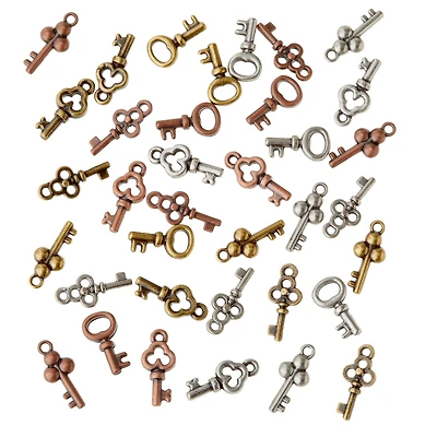 Found Objects™ Multicolor Mini Keys by Bead Landing™
