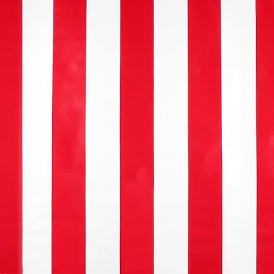 Red Wide Stripes Oilcloth