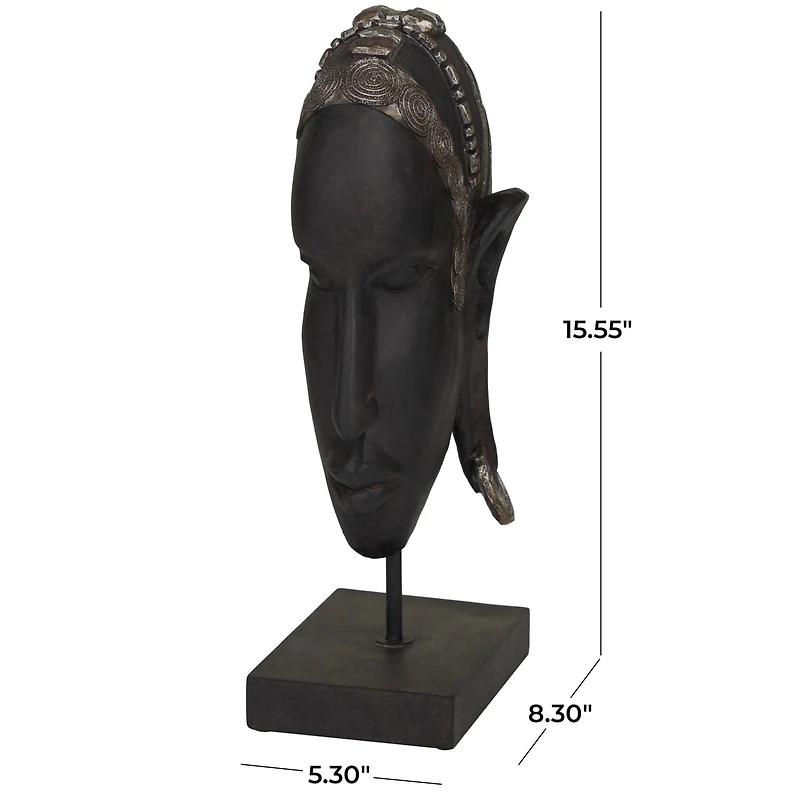 15.5" Woman Bust Sculpture