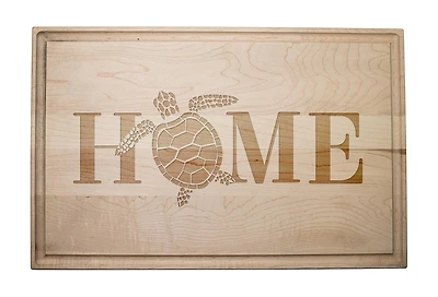 17" Home Turtle Maple Wood Cutting Board