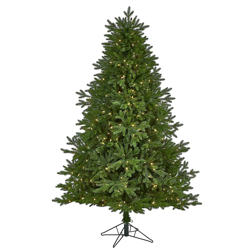 7ft. Pre-Lit Nova Scotia Fir Real Touch Artificial Christmas Tree, Warm White LED Lights