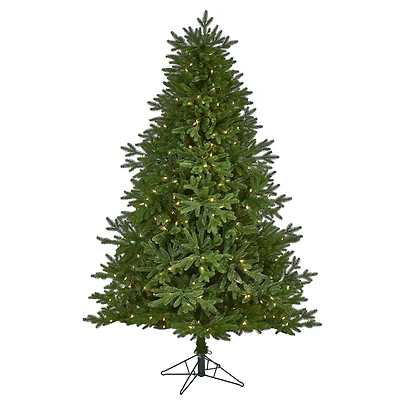 7ft. Pre-Lit Nova Scotia Fir Real Touch Artificial Christmas Tree, Warm White LED Lights