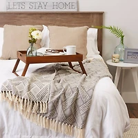 DII® Gray Basket Weave Woven Throw