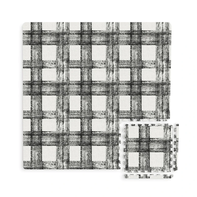 FloorPops Sawyer Plaid Interlocking Floor Tiles