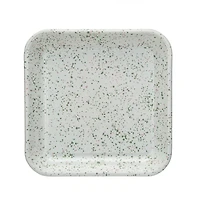 Hello Honey® 10.5" Mint & Pink Splatter Enameled Metal Platter