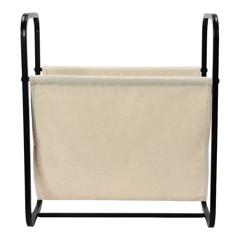Household Essentials 20" Canvas & Metal Magazine Rack