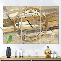 Designart 'Fire And Ice Minerals V Modern Multipanel Wall Clock