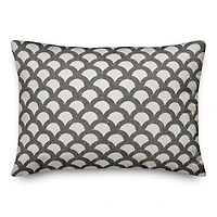 Neutral Scallop Pattern Throw Pillow 14" x 20"