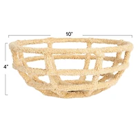 Hello Honey® 10" Wheat Round Cotton-Wrapped Decorative Bowl