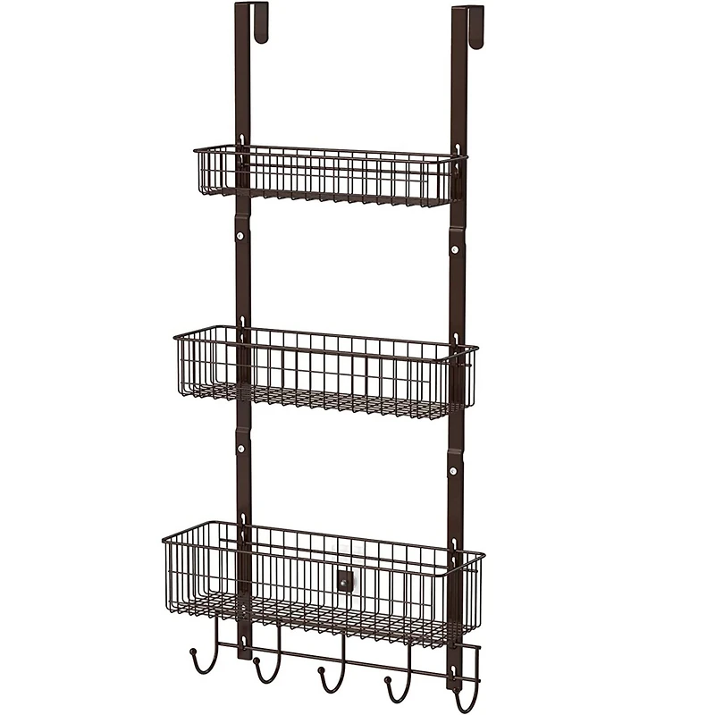NEX™ Brown Over The Door Hanging Organizer Rack