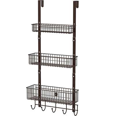 NEX™ Brown Over The Door Hanging Organizer Rack