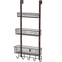 NEX™ Brown Over The Door Hanging Organizer Rack
