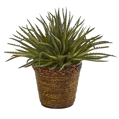 13" Aloe Artificial Plant in Basket