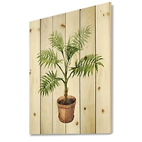 Designart - Palm In Clay Flowerpot