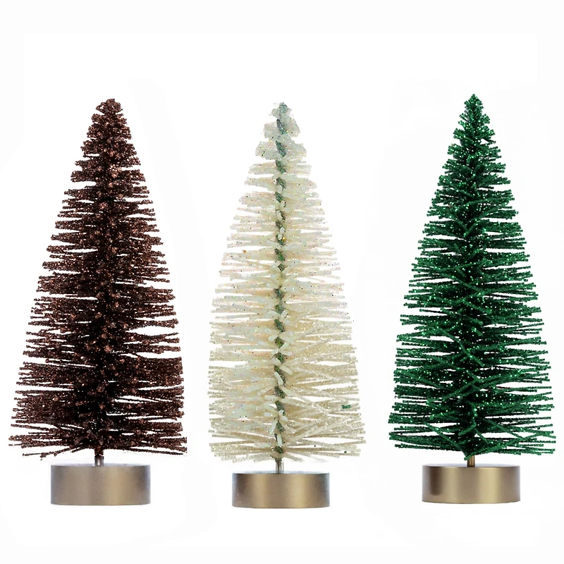 Mini Brown, White & Green Trees, 3ct. by Ashland®