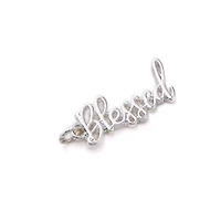 Charmalong™ Silver Plated Blessed Charm by Bead Landing™