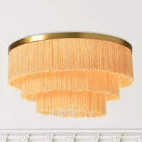 Hello Honey® 13.75" Round Flush Mount Fringe Light Fixture