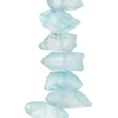 12 Pack: Light Blue Crystal Chunk Beads by Bead Landing™