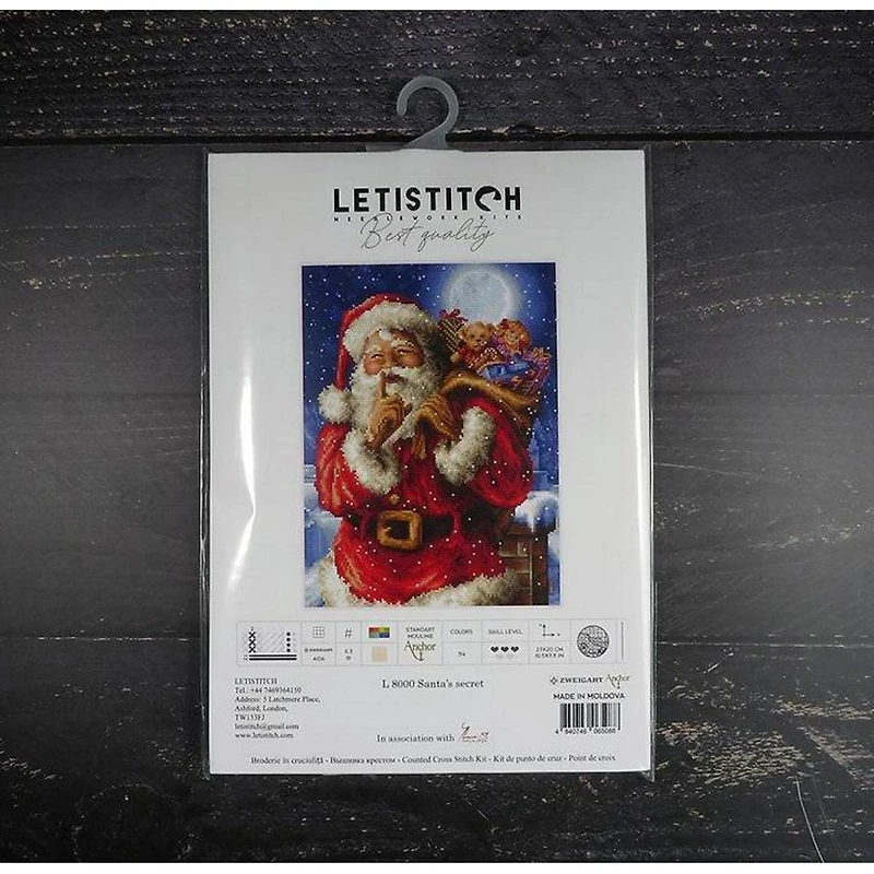 Letistitch Santa's Secret Counted Cross Stitch Kit