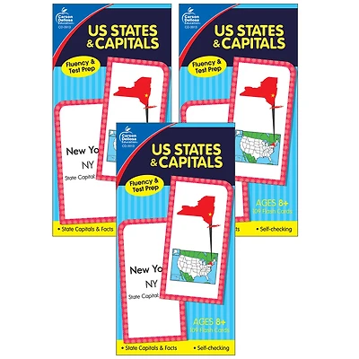 Carson Dellosa® Education U.S. States & Capitals Flash Cards, Pack of 3