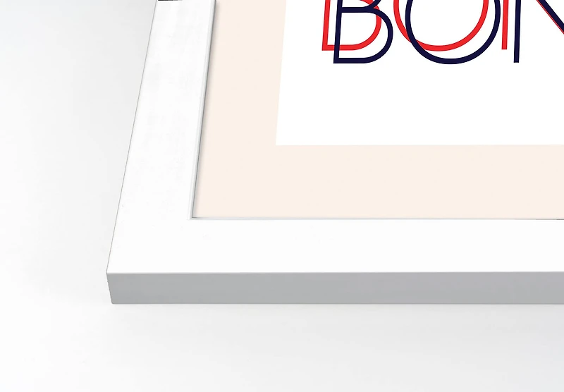 C'est Bon Wall Print in White Frame