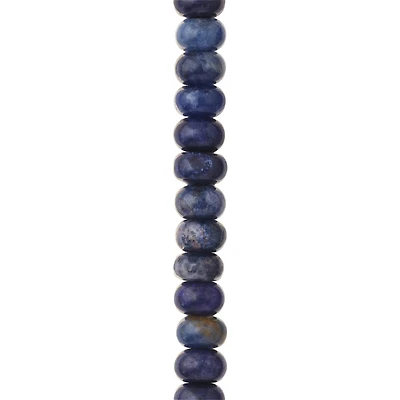 12 Pack: Blue Sodalite Rondelle Beads, 6mm by Bead Landing™