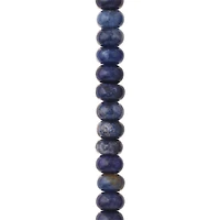 12 Pack: Blue Sodalite Rondelle Beads, 6mm by Bead Landing™
