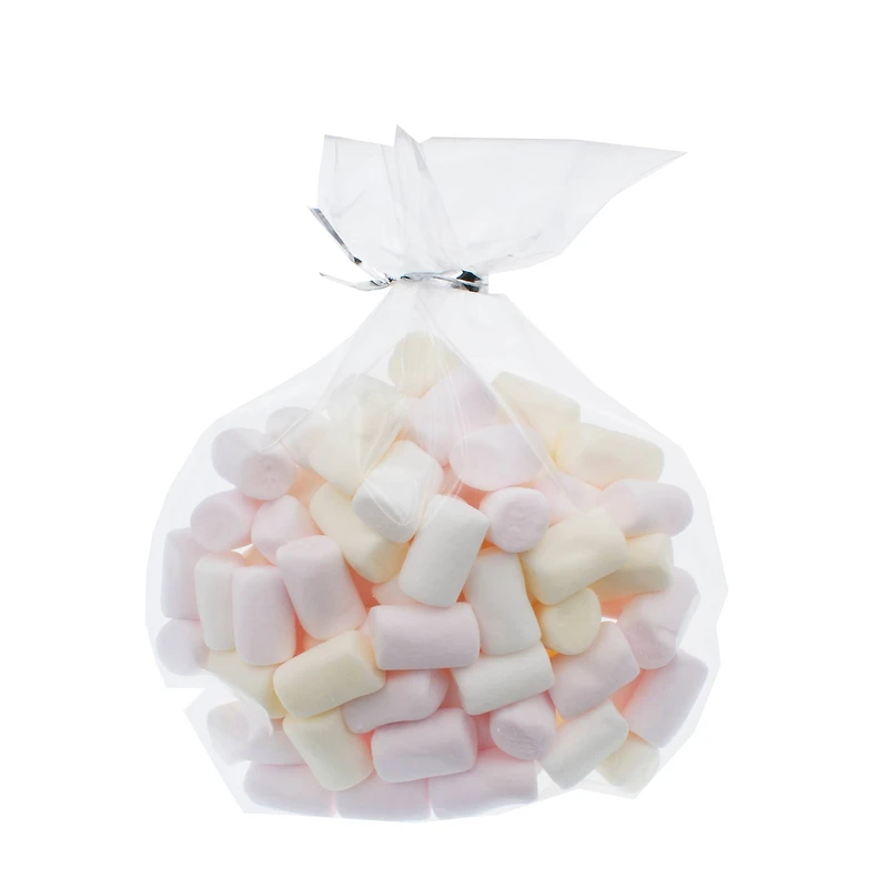 Clear Curved Treat Bags with Ties by Celebrate It®, 100ct.