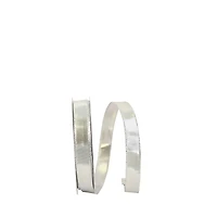 JAM Paper 5/8" x 25yd. Silver Woven Lame 3 Wired Edge Ribbon