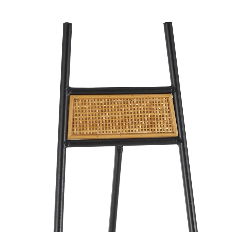 51" Black Metal Easel with Wood Accents