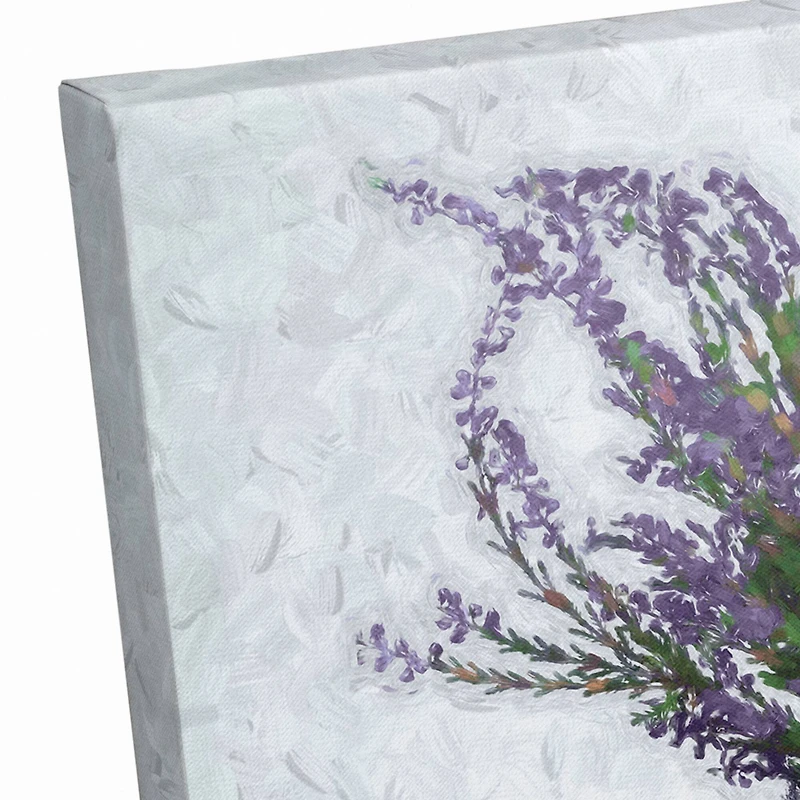 Lavendar Bundle In Vase 16" x 20" Canvas Wall Art