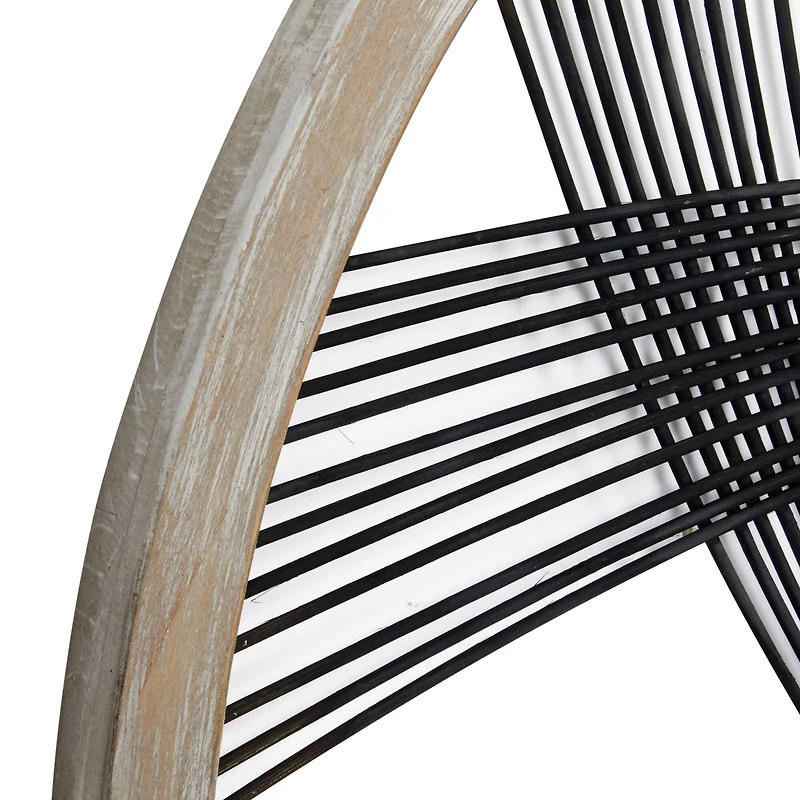 The Novogratz Black Wood Modern Wall Decor, 34" x 34" x 1"