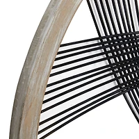 The Novogratz Black Wood Modern Wall Decor, 34" x 34" x 1"