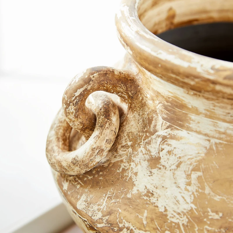Beige Ceramic Farmhouse Vase