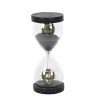 8.25" Black & Gold Poe's Head Hourglass Tabletop Décor by Ashland®