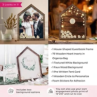 Kate Aspen® Modern Rustic House Shape Wedding Guest Book Alternative