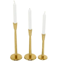 The Novogratz Gold Aluminum Tapered Candle Holder Set