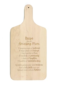 17" Recipe for an Amazing Mom Maple Paddle Cutting Board