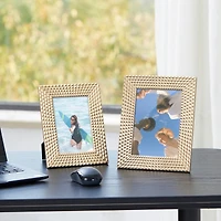 Glitzhome® Modern Gold Tabletop Picture Frame Set