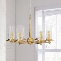 Hello Honey® Antiqued Gold 6-Light Chandelier