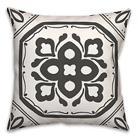 Black Medallion I 18" x 18" Throw Pillow