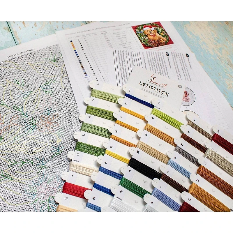 Letistitch Christmas Puppy Counted Cross Stitch Kit